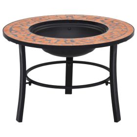 Mosaic Fire Pit Terracotta 26.8" Ceramic