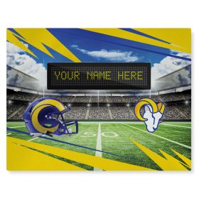 [Personalization Only] Official NFL Rams - 62" x 84" Personalized Washable Rug