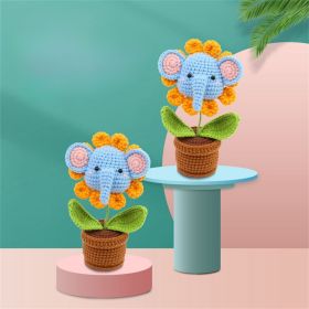 DIY Elephant Ornament Crochet Kit with Instruction Book - Knitting Material Set for Handmade Craft. Unfinished Product, Yarn and Hook Included