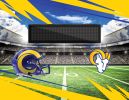 [Personalization Only] Official NFL Rams - 62" x 84" Personalized Washable Rug