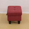 Red Flannel Living Room Sofa Ottoman