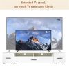 Extended, Minimalist Design TV stand with Color Changing LED Lights, Modern Universal Entertainment Center, High Gloss TV Cabinet for 90+ inch TV, Whi