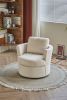 Swivel Barrel Chair, Comfy Round Accent Sofa Chair for Living Room, 360 Degree Swivel Barrel Club Chair, Leisure Arm Chair for Nursery, Hotel, Bedroom