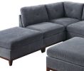 Modular Living Room Furniture Armless Chair Ash Chenille Fabric 1pc Cushion Armless Chair Couch.