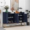 Modern Sideboard Elegant Buffet Cabinet with Large Storage Space for Dining Room, Entryway (Navy)