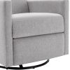 Modern Upholstered Rocker Nursery Chair Plush Seating Glider Swivel Recliner Chair, Gray