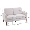 135*76*85cm Linen Solid Wood Legs II Double Seat Without Chaise Concubine Solid Wood Frame Can Be Combined With Single Seat Three Seat Indoor Modular