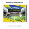 [Personalization Only] Official NFL Rams - 62" x 84" Personalized Washable Rug