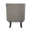 Modern Traditional Accent Chair Button Tufted Taupe Fabric Upholstery Solid Wood 1pc Living Room Furniture