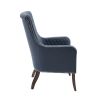 27" Accent Chair,Wood High-Density Foam Modern Style For Living Room, Blue