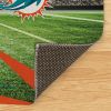 [Personalization Only] Official NFL Dolphins - 62" x 84" Personalized Washable Rug