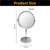 8-inch Makeup Mirror with Lights, Double Sided 1X/10X Magnifying Mirror, 3 Color Lighting Dimmable Vanity Mirror with 360¬∞ Swivel , Built-In Battery